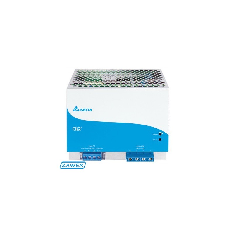 Zasilacz impulsowy 24V Delta DRP-024V480W-3BN Zasilacz impulsowy 24V Delta DRP-024V480W-3BN