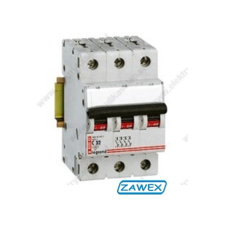 Wyłącznik nadprądowy B20A - Legrand S303 - 3P