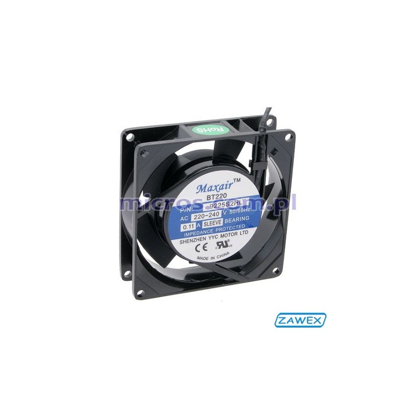 Wentylator do szafy sterowniczej - MAXAIR 9225S2H Wentylator do szafy sterowniczej - MAXAIR 9225S2H