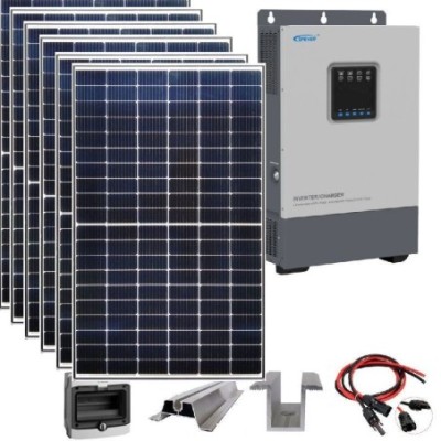 Zestaw solarny na domek letniskowy 2,3 KW 230VDC