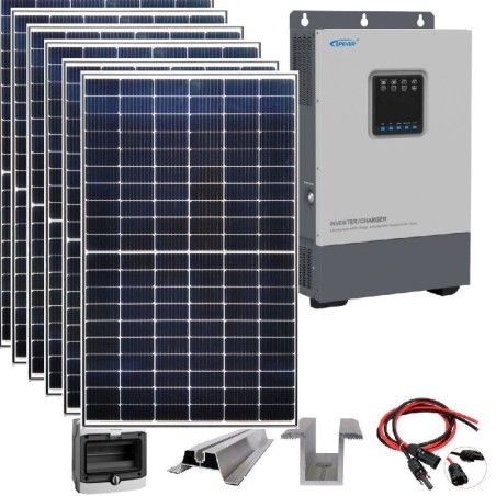 Zestaw solarny na domek letniskowy 2,3 KW 230VDC