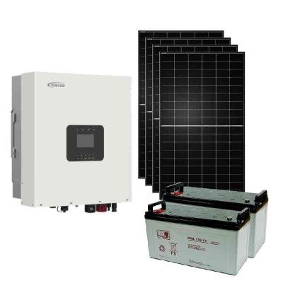 Zestaw off-grid na działkę 1,54 kWp 4× PANEL JA Solar 385W + 2× AKU AGM 120Ah + inwerter Epever 3500W