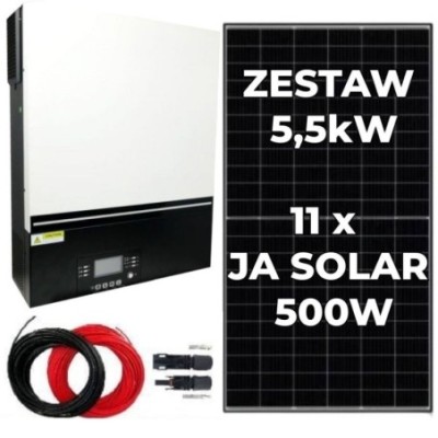 Zestaw Off-Grid 5,5 kW -10x Panel 500W  + inwerter ESB 15kW