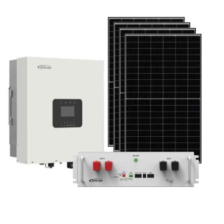 Zestaw off-grid na działkę 2,00 kWp 4× PANEL JA Solar 500W + Magazyn LFP 5.12 kWh + inwerter Epever 5500W