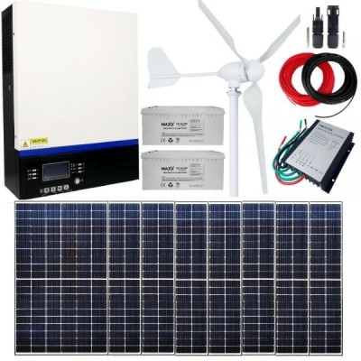 Elektrownia wiatrowo-fotowoltaiczna 3,6kW z Akumulatorami