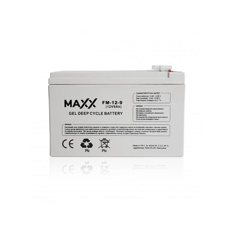 Akumulator żelowy MAXX 12-FM-9 9Ah 12V Akumulator żelowy MAXX 12-FM-9 9Ah 12V