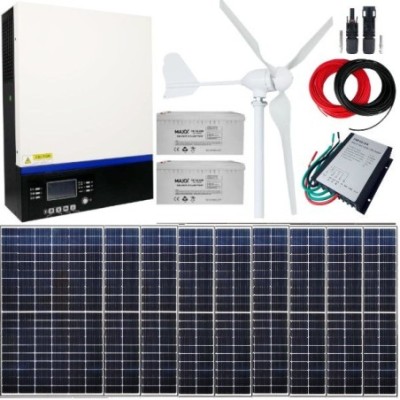 Elektrownia wiatrowo-fotowoltaiczna 4kW + Akumulatory