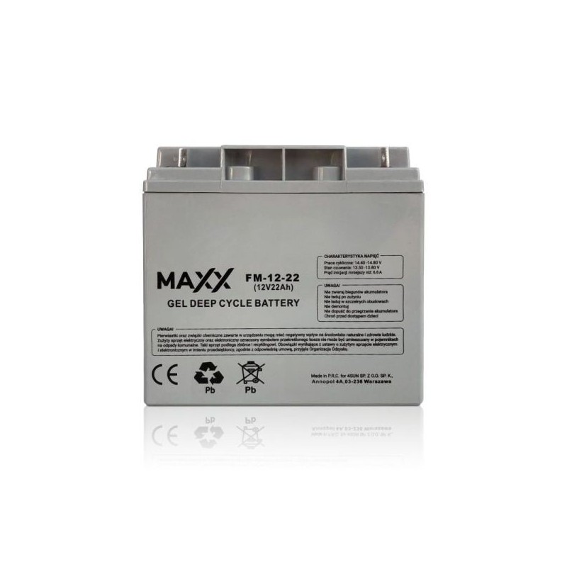 Akumulator żelowy MAXX 12-FM-22 22 Ah 12V Akumulator żelowy MAXX 12-FM-22 22 Ah 12V