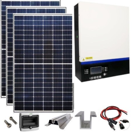 Zestaw solarny na domek letniskowy 1,1KW 230VDC