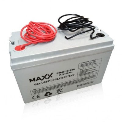 Akumulator żelowy MAXX 12-FM-C-100 100Ah 12V Z PRZEWODAMI