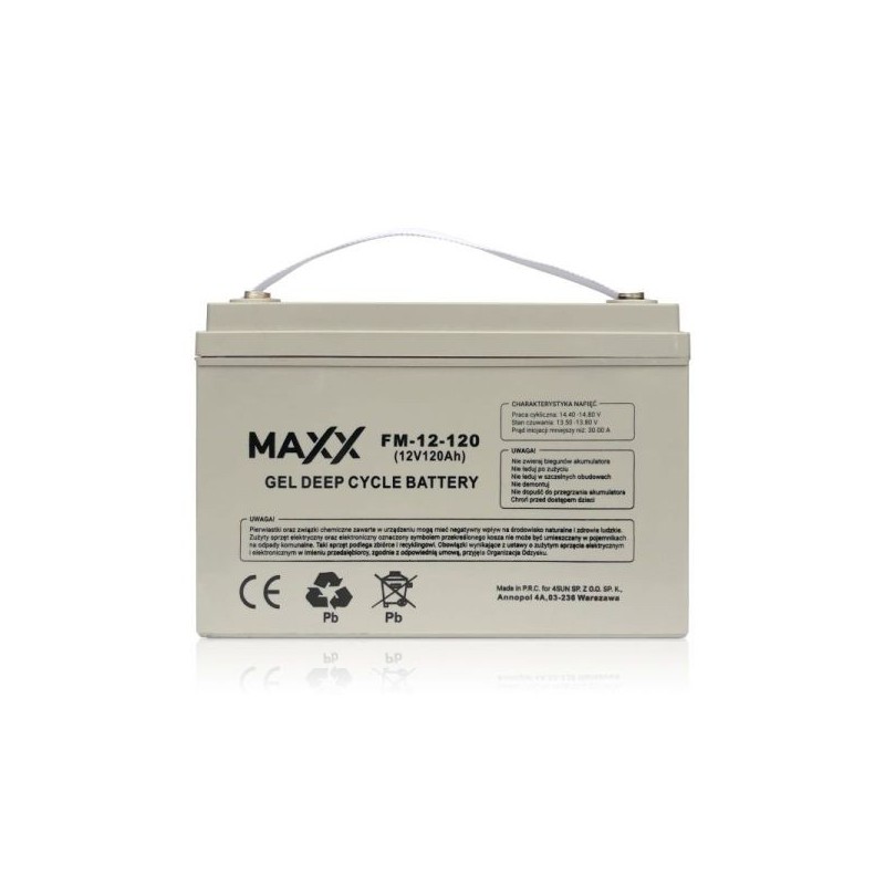 Akumulator żelowy MAXX 12-FM-S-120 120Ah 12V WERSJA S Akumulator żelowy MAXX 12-FM-S-120 120Ah 12V WERSJA S