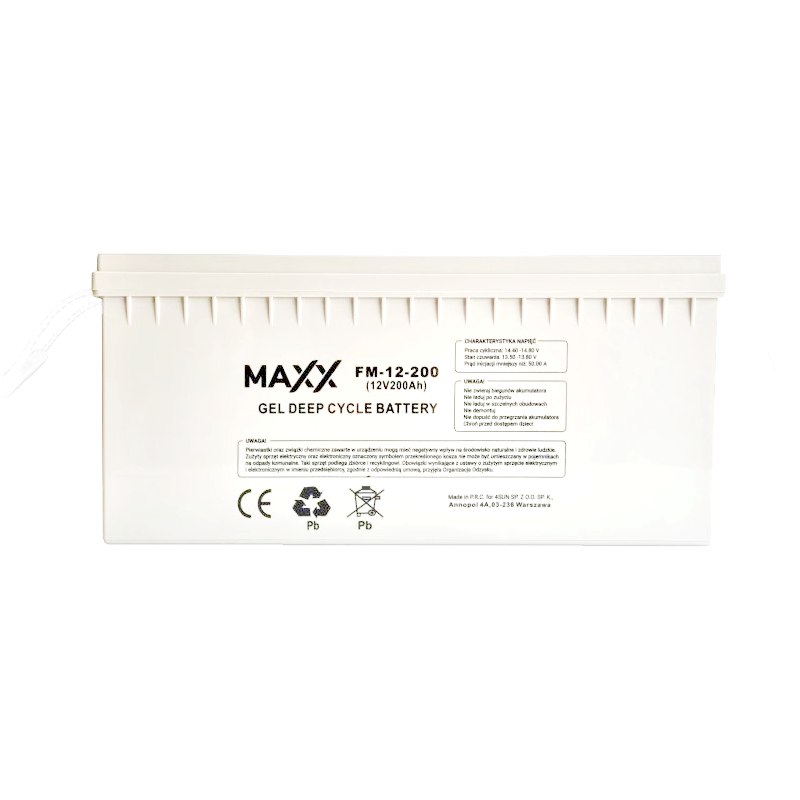 Akumulator żelowy MAXX 12-FM-200 200Ah 12V Akumulator żelowy MAXX 12-FM-200 200Ah 12V