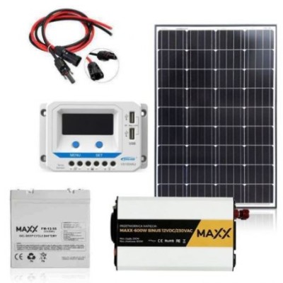 Zestaw Fotowoltaiczny 100W Maxx z Przetwornicą IP350W