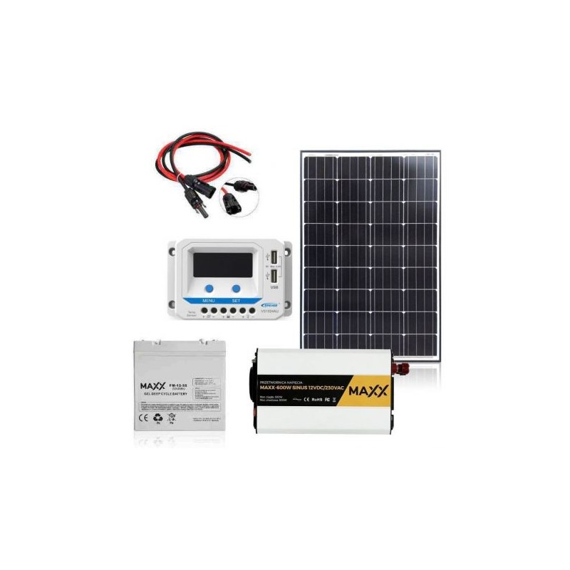 Zestaw Fotowoltaiczny 100W Maxx z Przetwornicą IP350W