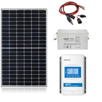 Zestaw PV: Panel 385W JA SOLAR + Regulator 30A + Aku. 150Ah