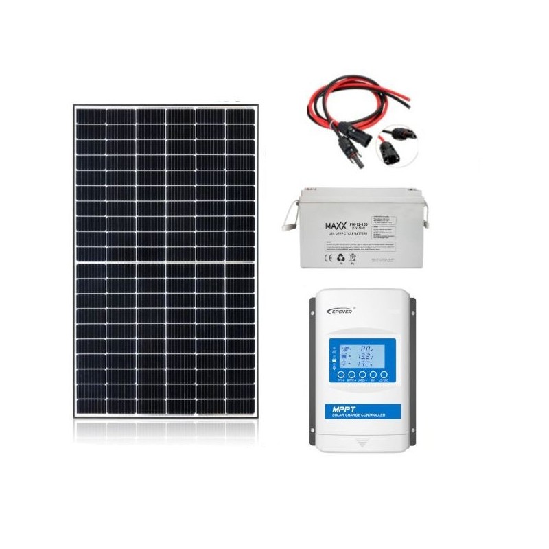 Zestaw PV: Panel 385W JA SOLAR + Regulator 30A + Aku. 150Ah