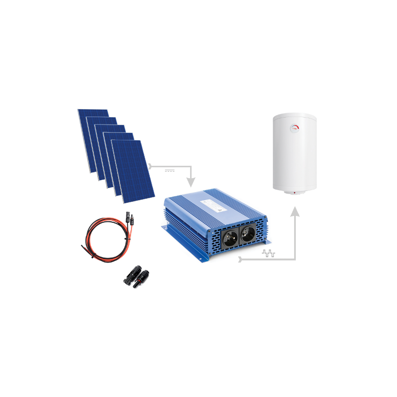 Zestaw Do Grzania Wody CWU 2000W (5xPanel PV + MPPT-3000) Zestaw Do Grzania Wody CWU 2000W (5xPanel PV + MPPT-3000)