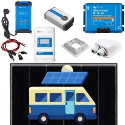 DUŻY ZESTAW ZASILANIA SOLARNEGO NA KAMPER 405W