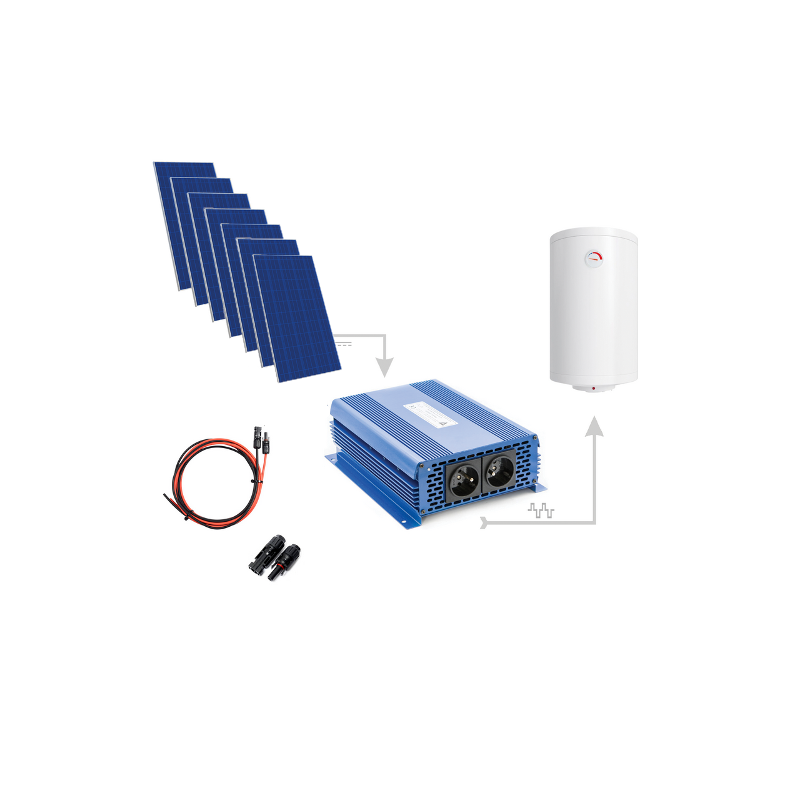 Zestaw Do Grzania Wody CWU 3300W (8 x Panel PV + MPPT-3000) Zestaw Do Grzania Wody CWU 3300W (8 x Panel PV + MPPT-3000)