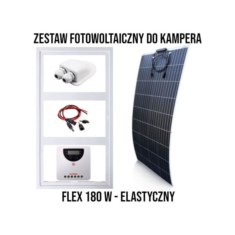 Zestaw Fotowoltaiczny Do Kampera FLEX 180W MAXX Zestaw Fotowoltaiczny Do Kampera FLEX 180W MAXX