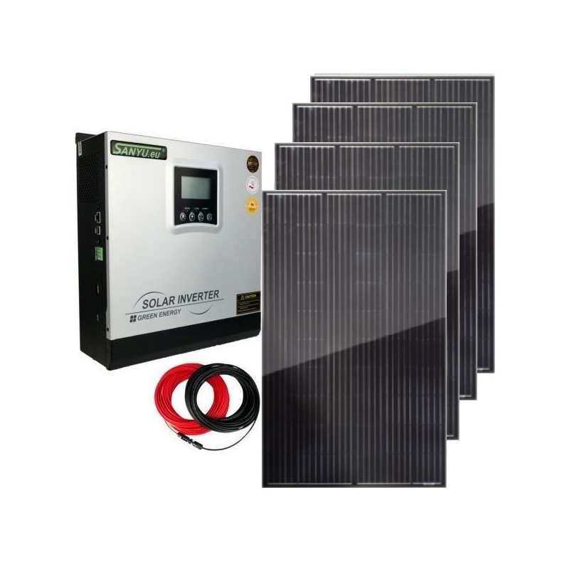 Zestaw Off-Grid - 4x Panel PV 300W + Sanyu SPV18-3024 VPM
