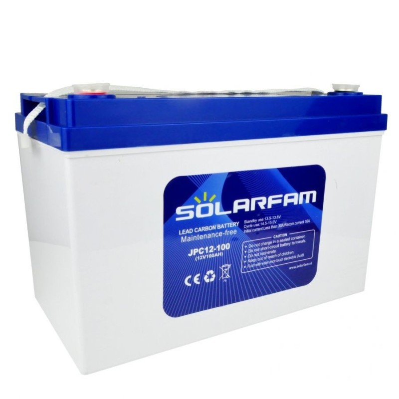 Akumulator SOLARFAM JPC12-100 12V LEAD CARBON WĘGLOWY Akumulator SOLARFAM JPC12-100 12V LEAD CARBON WĘGLOWY