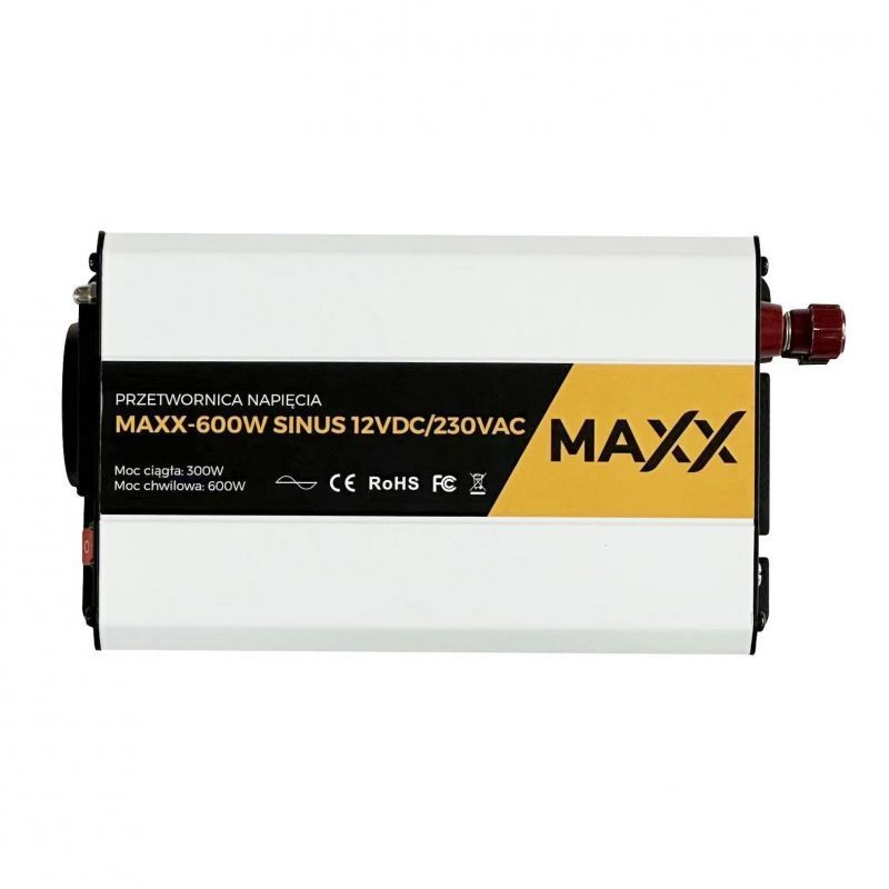 Przetwornica Napięcia SINUS MAXX 600W 12VDC/230VAC [300W/600 Przetwornica Napięcia SINUS MAXX 600W 12VDC/230VAC [300W/600