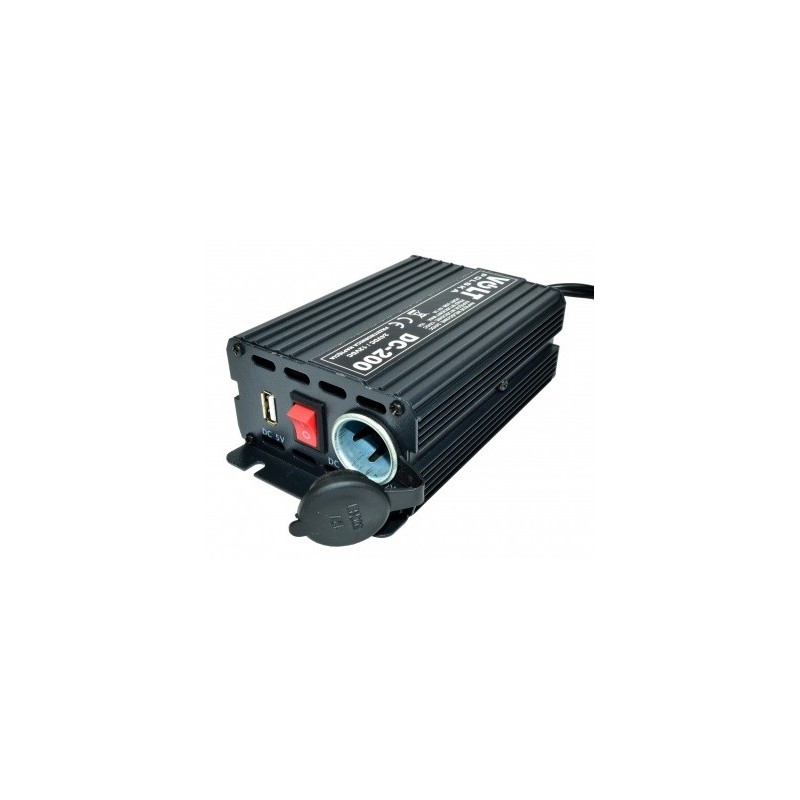 Przetwornica napięcia VOLT 24V / 12V - DC 200 USB + zap. Przetwornica napięcia VOLT 24V / 12V - DC 200 USB + zap.